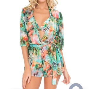 revolve LuliFama Miami nice 3/4 sleeve romper